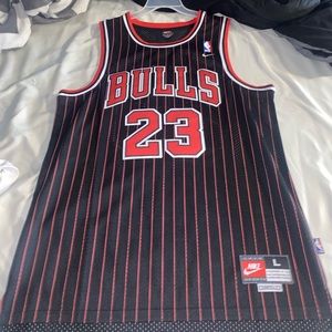 Michael Jordan Bulls Throwback Pinstripe Jersey